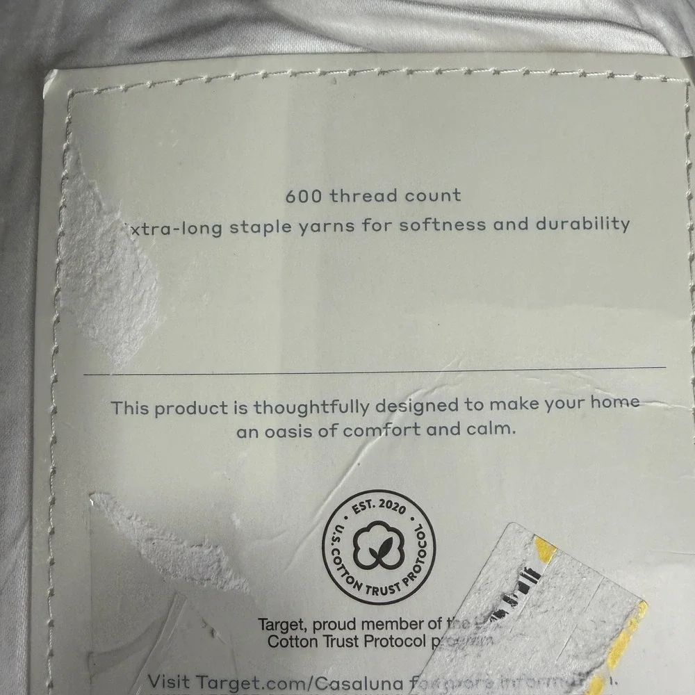 King 600 Thread Count Sateen Pillowcases White - Casaluna™